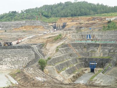 Progres Pembangunan Bendungan Bagong Trenggalek