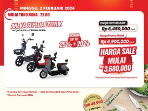 Aneka Sepeda Listrik Diskon Hingga 45% di Transmart Full Day Sale