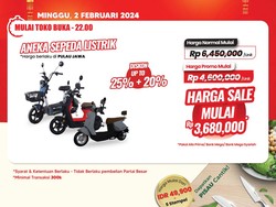 Diskon Gede di Transmart Full Day Sale, Sepeda Listrik Hemat Rp 2,7 Juta