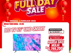 Transmart Full Day Sale! Smart TV 65 Inch Rp 6 Jutaan, 50 Inch Rp 3 Jutaan