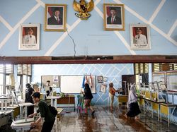 Aksi Bersih-bersih Sekolah Pascabanjir di Samarinda Utara