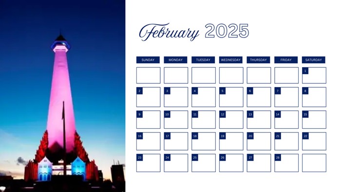 Kalender Februari 2025.