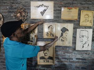 Keren! Kerajinan Lukisan Siluet Ini Terbuat dari Limbah Kayu Jati Belanda