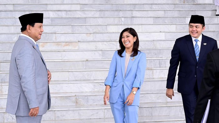 Prabowo Subianto, Meutya Hafid, dan Teddy Indra Wijaya