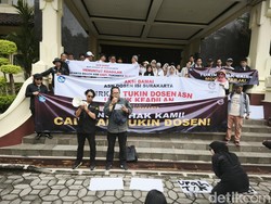 Selain di Jakarta, Demo Dosen ASN Tagih Tukin Juga Digelar di ISI Solo
