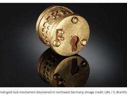 Gembok Emas Mini Berusia 1.600 Tahun dari Era Romawi Ditemukan di Jerman