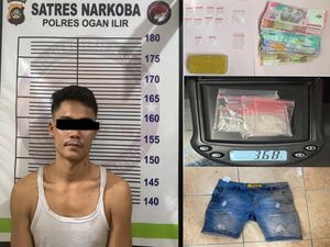 Pengedar Narkoba di Ogan Ilir Diringkus, 15 Paket Sabu Disita