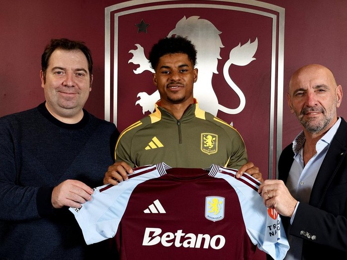 Marcus Rashford dipinjamkan ke Aston Villa dari Manchester United.