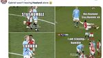 Man City Dihajar Arsenal, Haaland Dihantam Meme Stay Humble