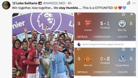 Tenang Haaland, Man City ada temannya yakni Manchester United yang sama-sama tumbang akhir pekan lalu. Duo Manchesster selalu bersama nih yee... (Foto: Twitter)