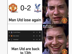 Meme MU Diterkam Crystal Palace, Balik ke Posisi Keramat 13 Meme MU Diterkam Crystal Palace, Balik ke Posisi Keramat 13