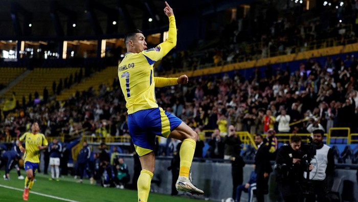 Soccer Football - Asian Champions League - Group B - Al Nassr v Al Wasl - Al-Awwal Park, Riyadh, Saudi Arabia - February 3, 2025 Al Nassrs Cristiano Ronaldo celebrates scoring their second goal REUTERS/Hamad I Mohammed     TPX IMAGES OF THE DAY