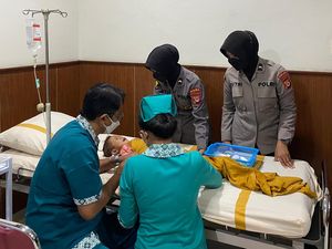 Polda DIY Bawa Ningsih Balita Penderita Tumor untuk Dirawat di RS Bhayangkara