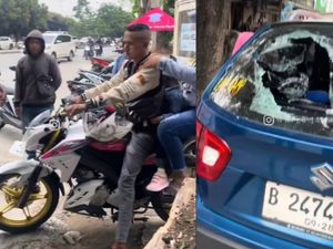 Geger Aksi Arogan Pemotor di Jakbar: Lawan Arah-Pecahkan Kaca Mobil Geger Aksi Arogan Pemotor di Jakbar: Lawan Arah-Pecahkan Kaca Mobil