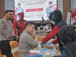 Ratusan Personel Polres Blitar Jalani Pemeriksaan Kesehatan