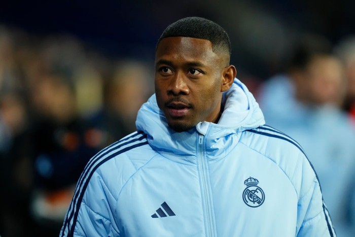 David Alaba David Alaba centre-back of Real Madrid and Austria prior during the LaLiga match between RCD Espanyol de Barcelona and Real Madrid CF at RCDE Stadium on February 1, 2025 in Barcelona, Spain. (Photo by Jose Breton/Pics Action/NurPhoto via Getty Images)