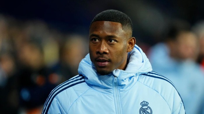 David Alaba centre-back of Real Madrid and Austria prior during the LaLiga match between RCD Espanyol de Barcelona and Real Madrid CF at RCDE Stadium on February 1, 2025 in Barcelona, Spain. (Photo by Jose Breton/Pics Action/NurPhoto via Getty Images)