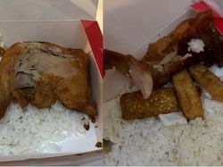 Zonk! Pesan Ayam Penyet Online, Kulitnya Seperti Sudah Dimakan