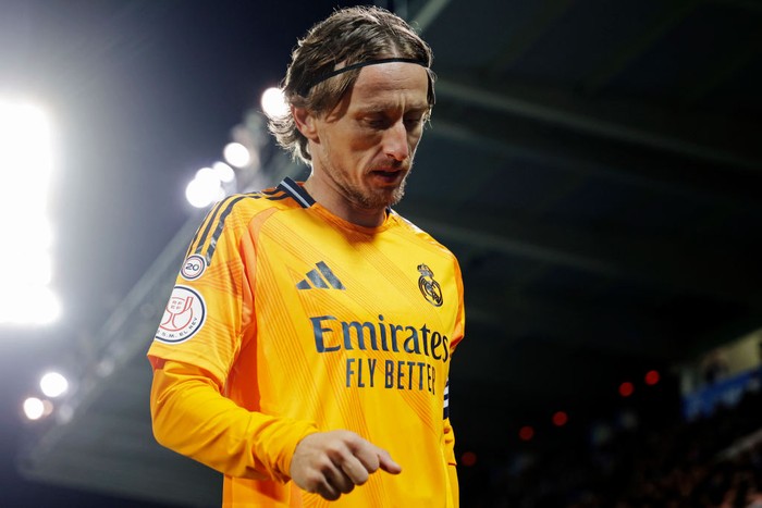  Luka Modric of Real Madrid  during the Spanish Copa del Rey  match between Leganes v Real Madrid at the Estadio Municipal de Butarque on February 5, 2025 in Madrid Spain (Photo by Maria Gracia Jimenez/Soccrates/Getty Images)