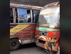 Brutalnya Bus Kota di Bangladesh: Saling Serempet dan Sundul Sudah Biasa