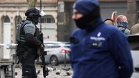 Momen Polisi Belgia Buru Pelaku Penembakan ke Terowongan Metro