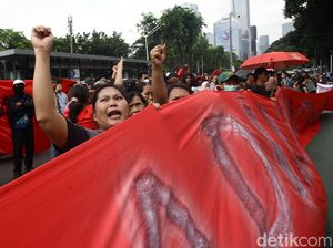 Demo Penuntasan Kasus Hukum di Polda Metro Jaya