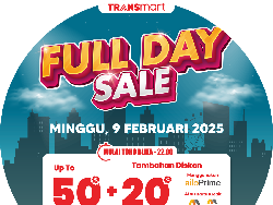 Serbu Transmart Full Day Sale Hari Ini! Diskon Melimpah Ruah 50% + 20%