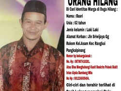 Basri Warga Pangkalpinang Dilaporkan 3 Hari Tak Pulang ke Rumah