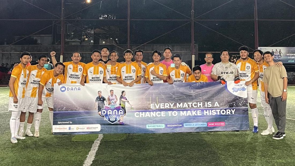 Tim mini soccer detikcom tampil di Dana Cup 2025 (dok.Detikcom)