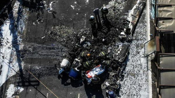 Begini Kondisi Pesawat yang Jatuh dan Tabrak Bus di Sao Paulo