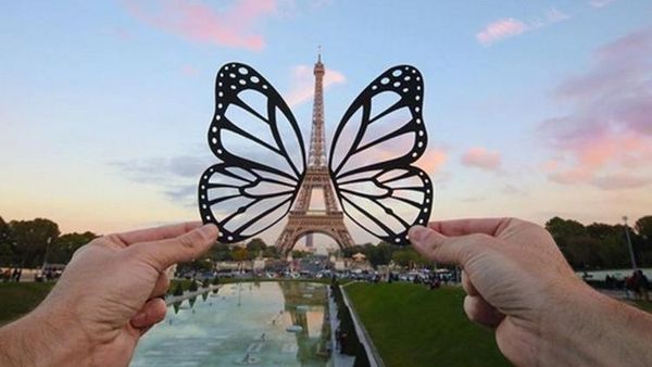 Kreatif! Fotografer Ini Menyatukan Kertas dengan Landmark Terkenal