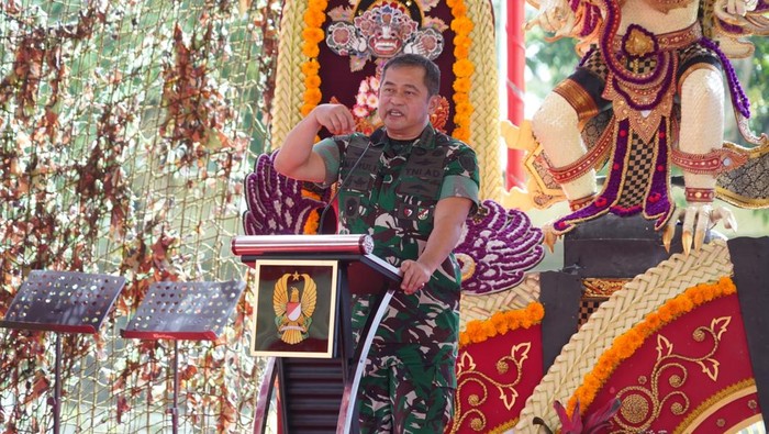 KSAD Jenderal Tentara Nasional Indonesia Maruli Simanjuntak di saat  kunjungan di Makorem 163/Wirasatya, Denpasar, Bali, Sabtu (8/12/2025). (Dok Pendam 9/ Udayana).