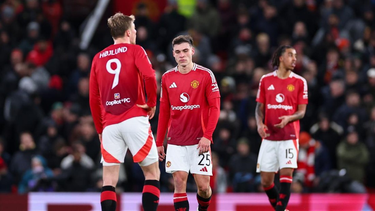 Manchester United saat bersua Leicester City. (Foto: Getty Images/Robbie Jay Barratt - AMA)