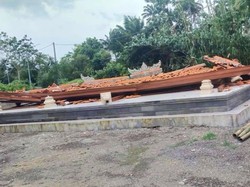 Angin Kencang, Bale Saka Ulu di Krematorium Pidpid Ambruk Dua Kali