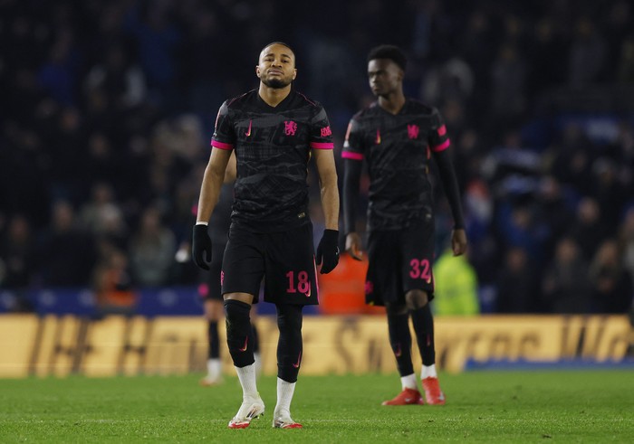 Soccer Football - FA Cup - Fourth Round - Brighton & Hove Albion v Chelsea - The American Express Community Stadium, Brighton, Britain - February 8, 2025 Chelseas Christopher Nkunku looks dejected after the match Action Images via Reuters/Andrew Couldridge