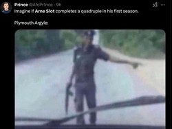 Atau ibarat laju juara Liverpool tiba-tiba di adang junta militer. (Foto: X @AfcPr1nce)