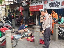 Pemotor di Jl Satrio Jaksel Kecelakaan, Polisi Evakuasi