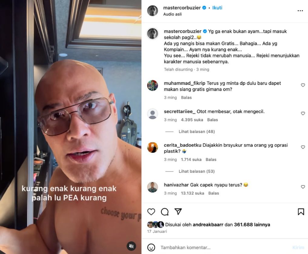 Deddy Corbuzier sindir anak SD program MBG