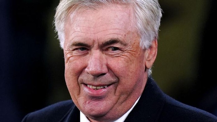 Real Madrid manager Carlo Ancelotti during the UEFA Champions League Knockout Phase Play Offs, first leg match at the Etihad Stadium, Manchester. Picture date: Tuesday February 11, 2025. (Photo by Mike Egerton/PA Images via Getty Images)