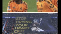 Spanduk olok-olok dari fans Man City itu pun jadi bumerang dan justru dipakai untuk meledek tuan rumah yang kalah. Foto: dok. Internet/X (Twitter)