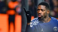 Dembele jadi pemain PSG dengan kontribusi gol terbanyak di satu edisi Liga Champions pada musim ini (12 kali). Dembele kemas delapan gol dan empat assist (AFP)