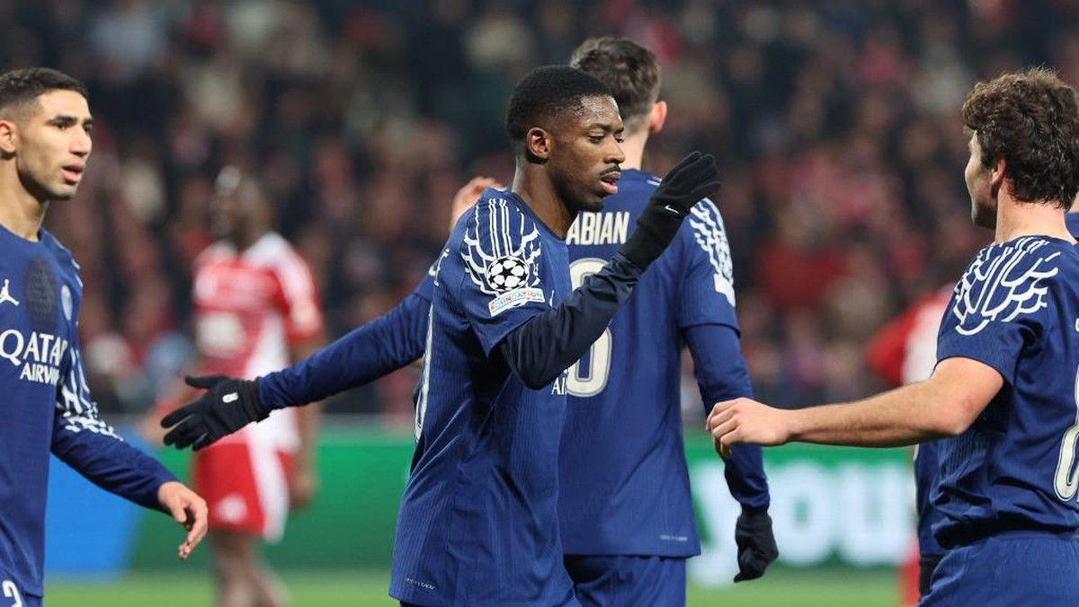 Hasil Liga Champions Brest vs PSG. (Foto: AFP/FRED TANNEAU)