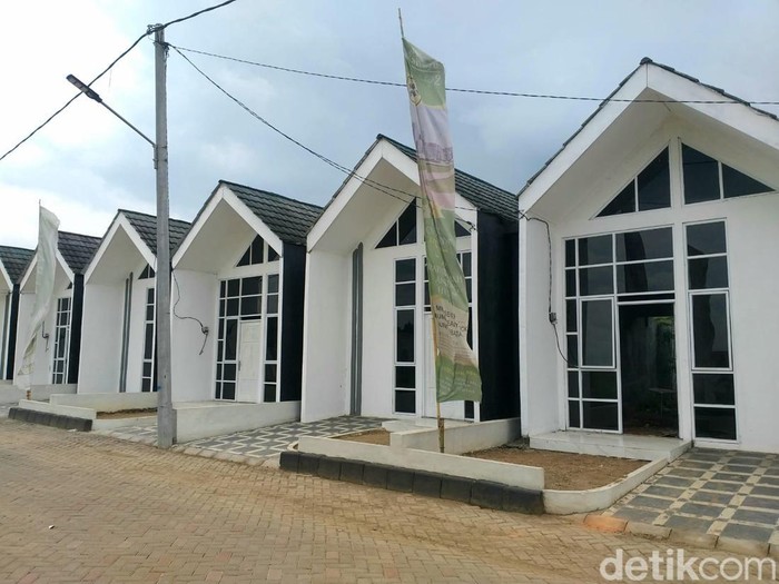 Ilustrasi perumahan rumah subsidi. Ilustrasi rumah di perumahan.