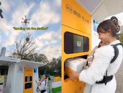 Canggih! Wanita Ini Pesan Kopi Diantar Pakai Drone