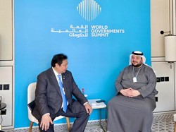 Airlangga Temui Menteri UEA Bahas Giant Sea Wall-Investasi KEK Batam