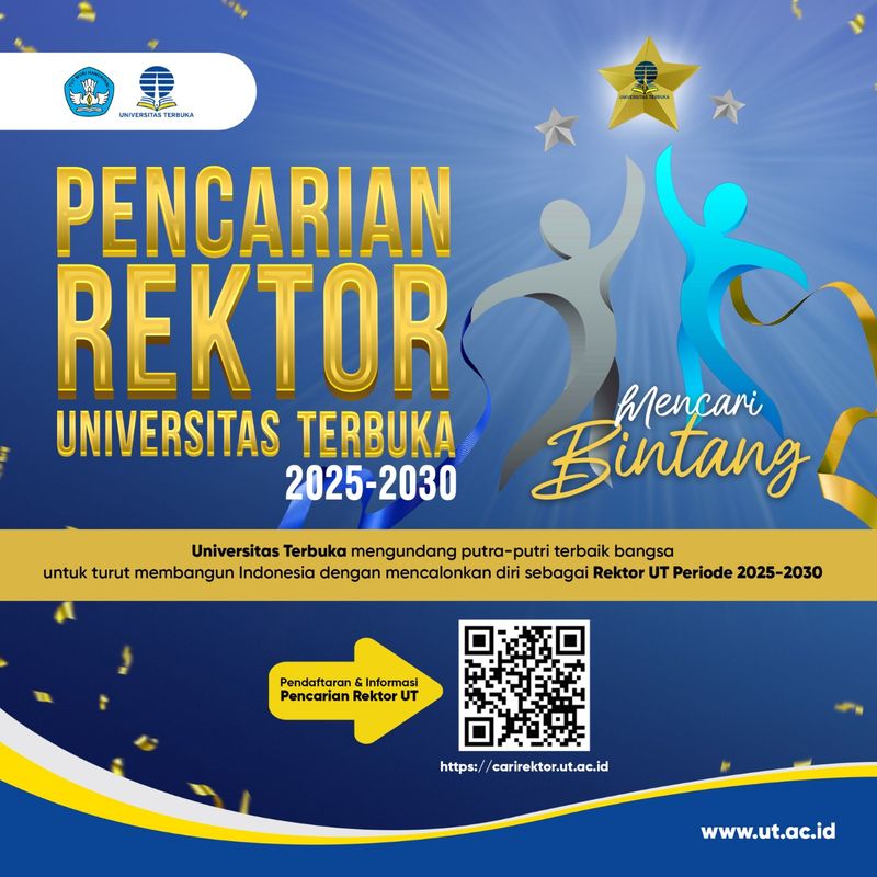 Pencarian rektor gres Universitas Terbuka.