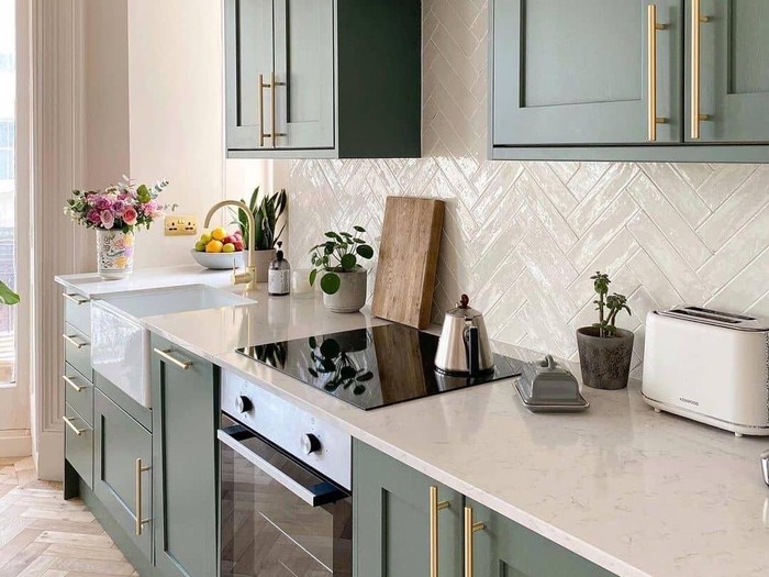 Ilustrasi warna cat dapur.