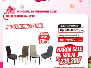 Transmart Full Day Sale! Kursi Diskon hingga 70%, Mulai Rp 200 Ribuan