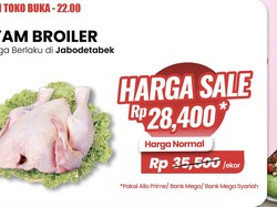 Hanya di Transmart Full Day Sale, Ayam Broiler Banting Harga Jadi Semurah Ini!