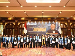 Otto Hasibuan Lantik 523 Calon Advokat Peradi, Ingatkan Patuhi Kode Etik
